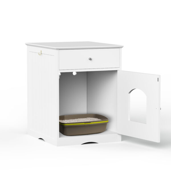Wooden Pet House Litter Box Fence With Drawers - Image 10